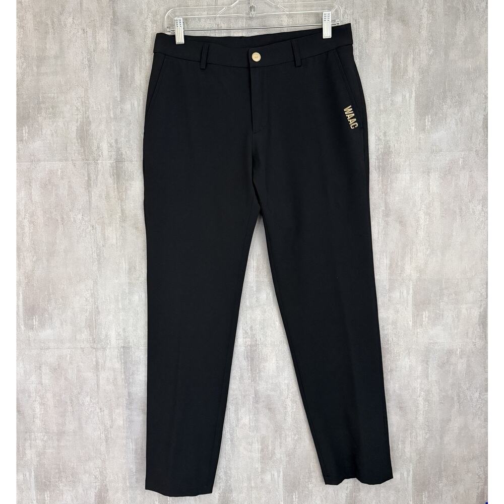 Waac Golf Pants Men’s Size 1 (30x28) Black Gold Logo Zip Pockets Water Proof